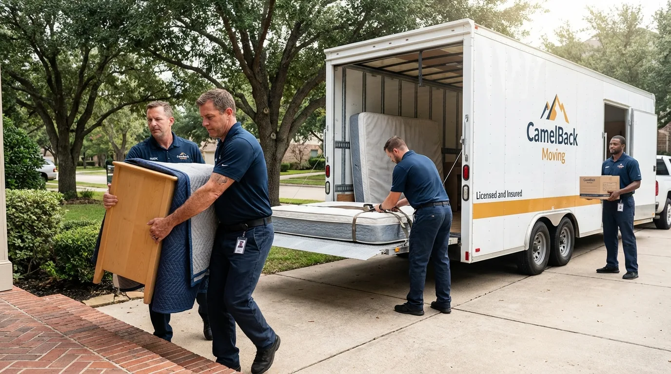 Crew loading residential truck for cross-state move from Marion, KY